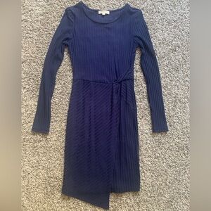 Ultra Flirt Navy Long Sleeve Dress